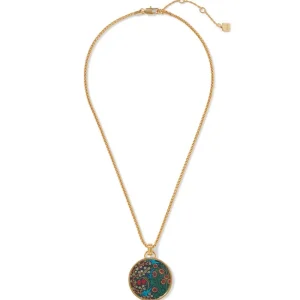 William Morris Blackthorn Enamel Pendant Necklace*The Met Store Shop
