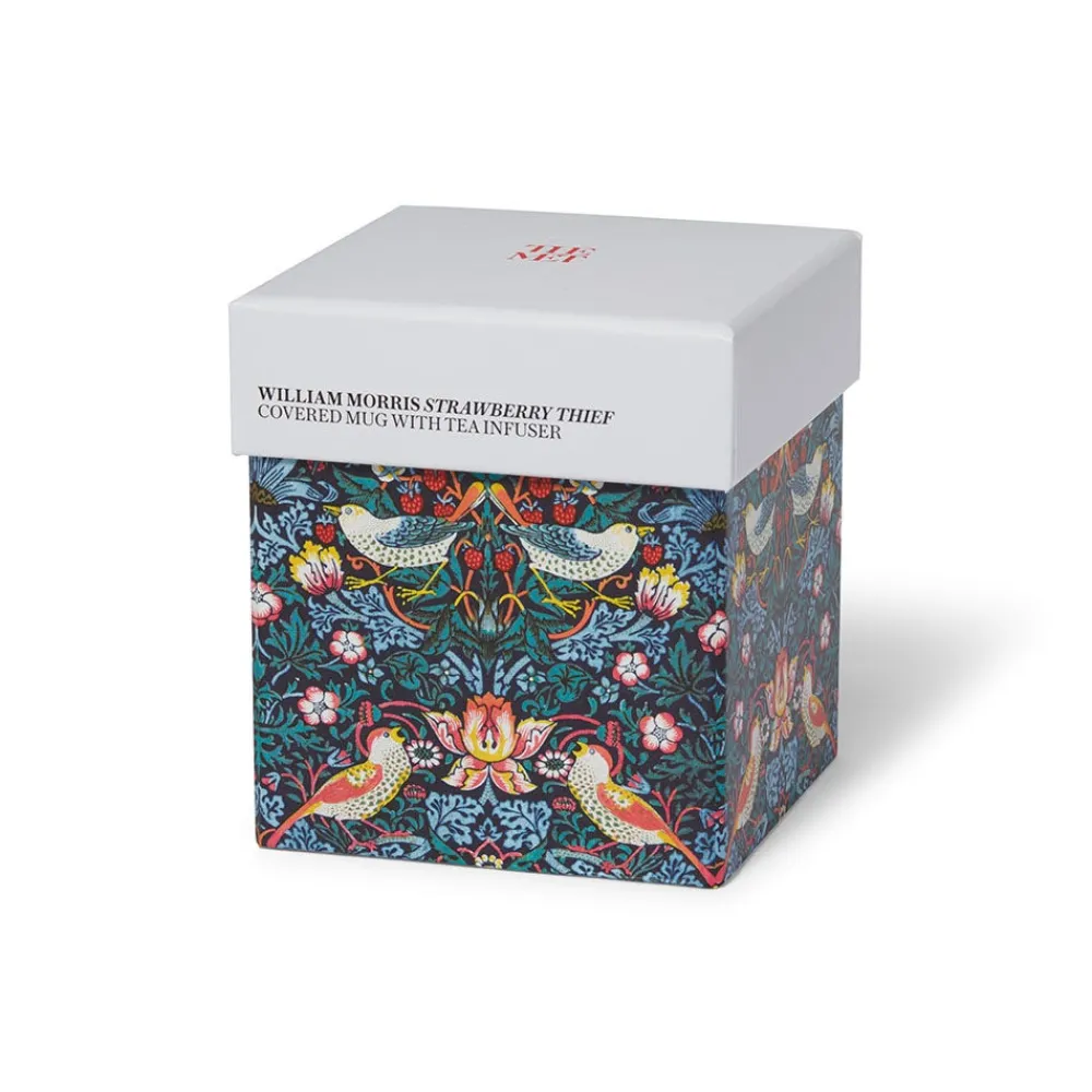 william_morris_strawberry_thief_covered_mug_with_tea_infuser_3.webp William Morris Strawberry Thief Covered Mug with Tea Infuser*The Met Store Clearance