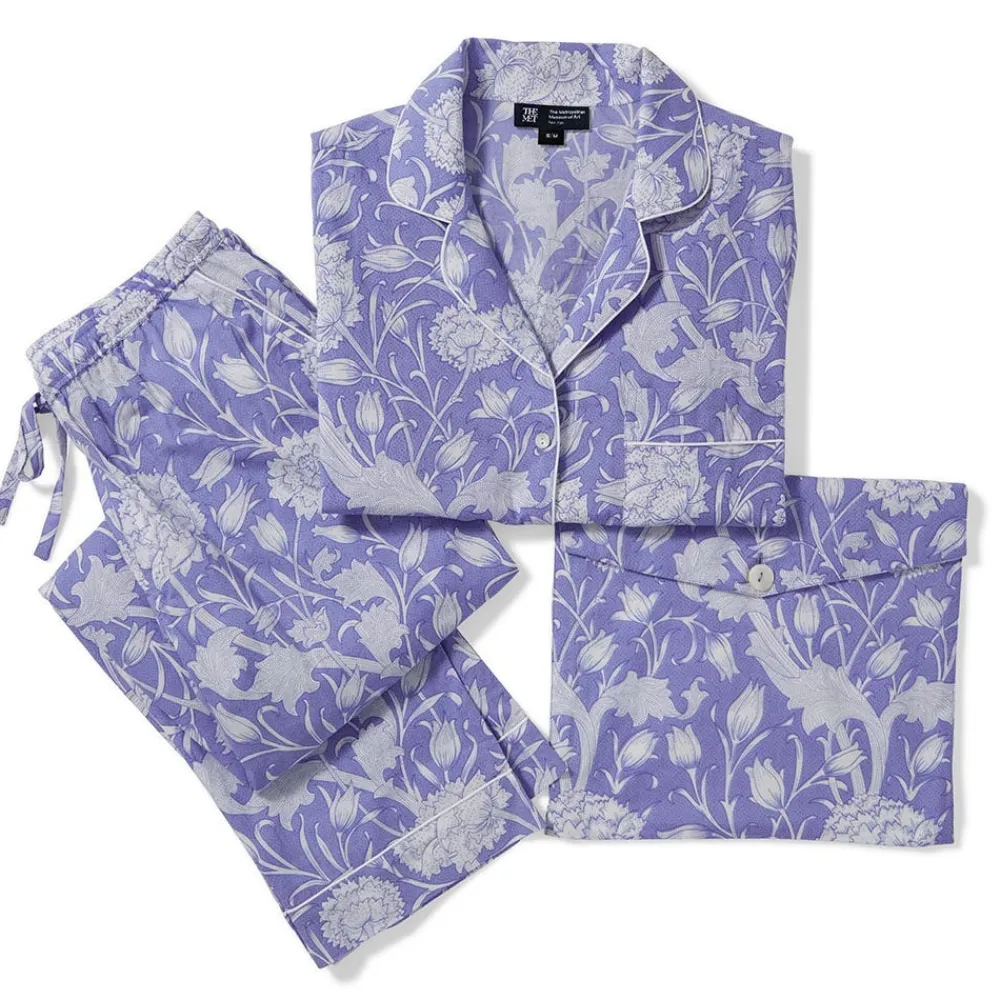 william_morris_wild_tulip_womens_cotton_pajamas_4.webp William Morris Wild Tulip Women's Cotton Pajamas*The Met Store Hot