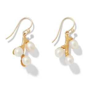 Willow Catkins Pearl Bib Necklace and Drop Earrings Set*The Met Store Cheap